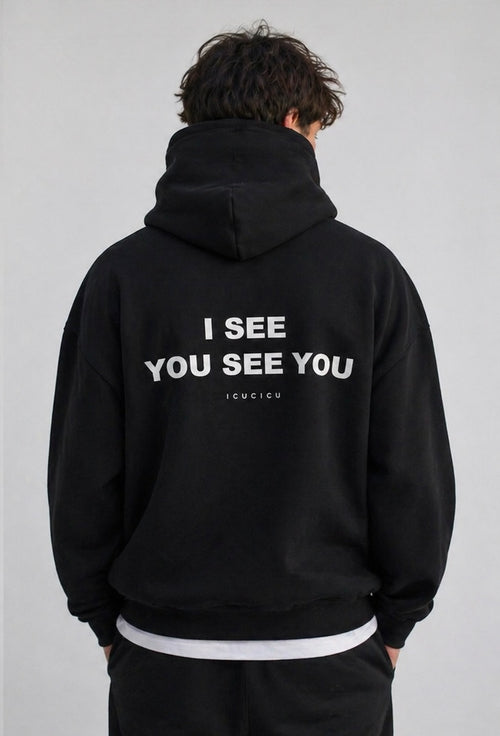 🖤 ICUCICU Oversized Hoodie – I See You