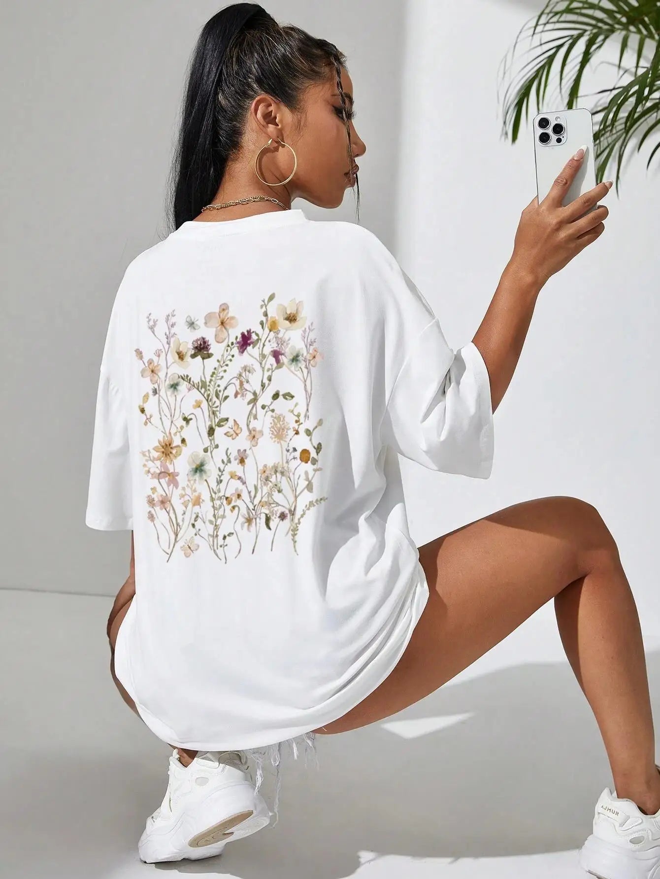 Floral  Oversized Tee