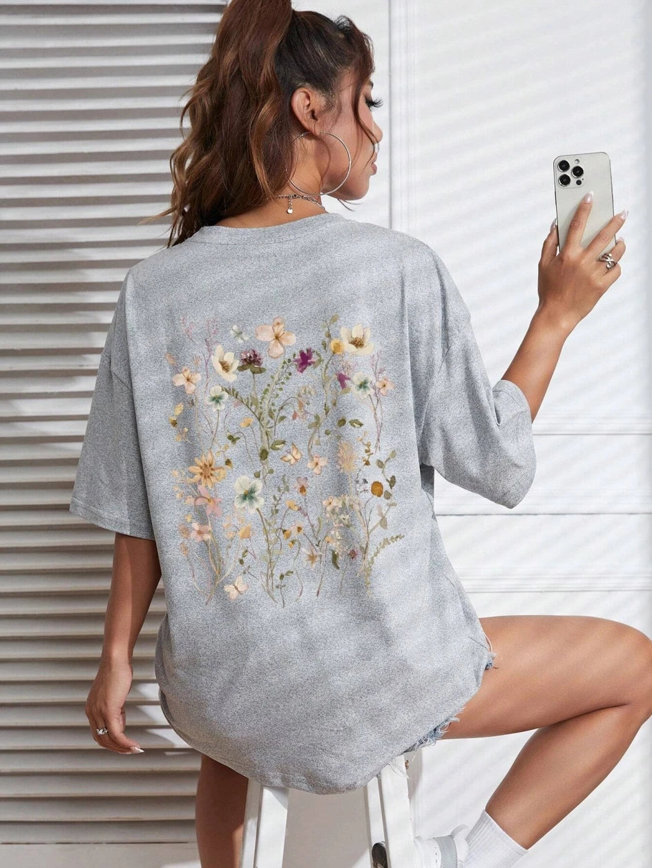 Floral  Oversized Tee