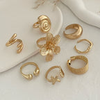 Vintage Bloom Ring Set - 8piece