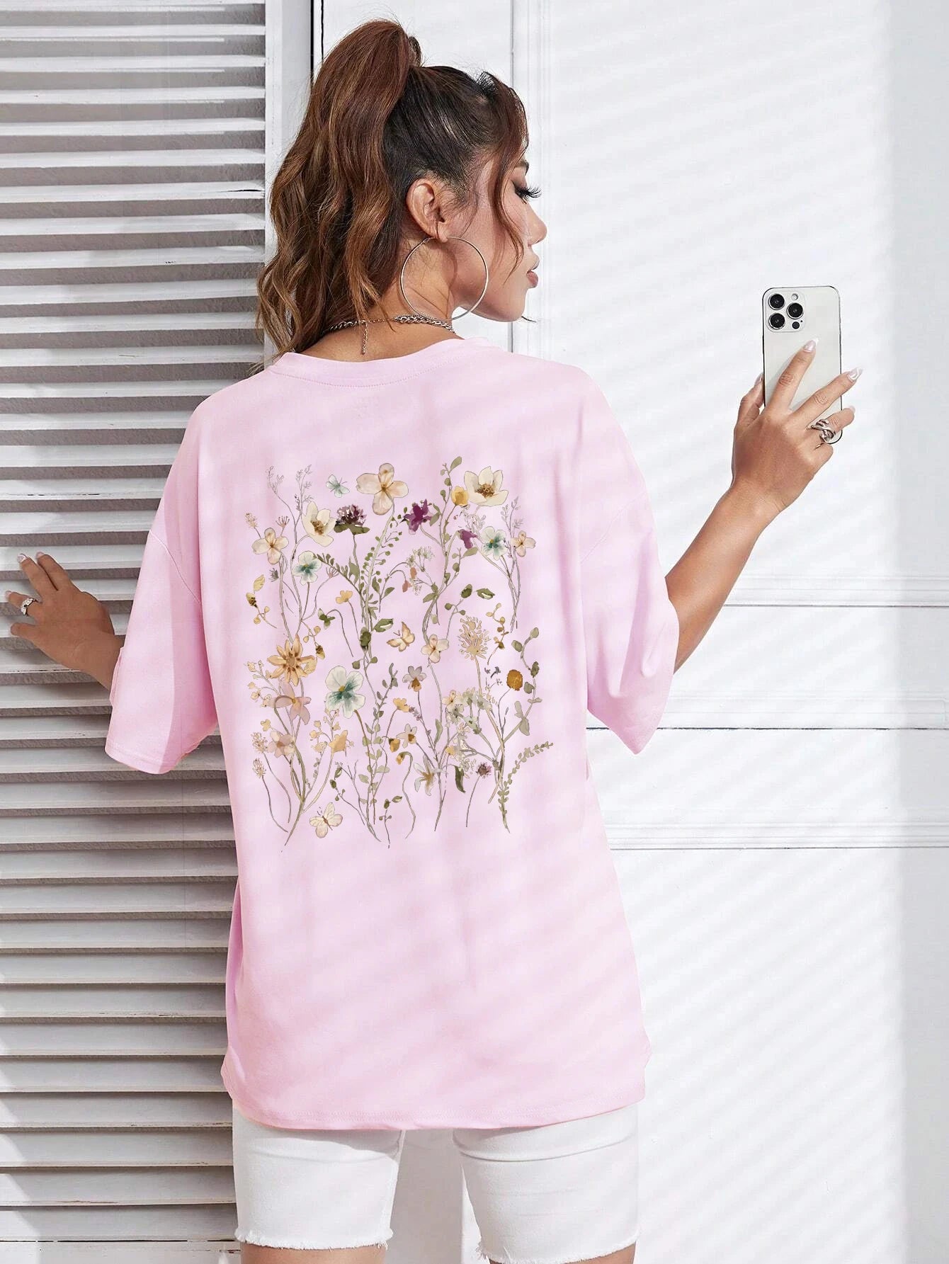 Floral  Oversized Tee