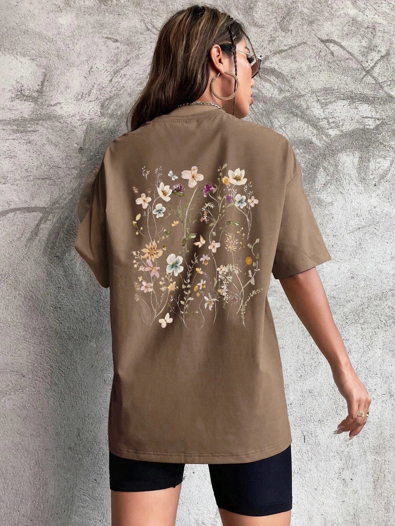 Floral  Oversized Tee